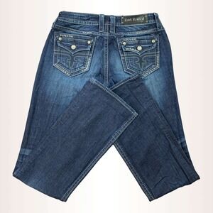 Rock‎ Revival Jeans Women 29 (32x34) Dark Wash Bootcut Embroidered Flap Pocket